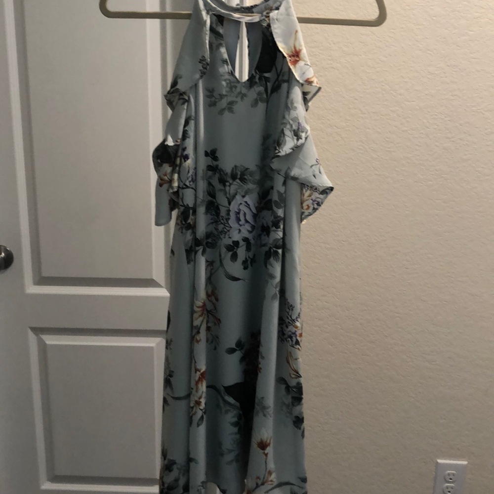 Mint Green Flower Covered Dress